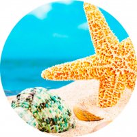 Picture on water-soluble paper Sea-014