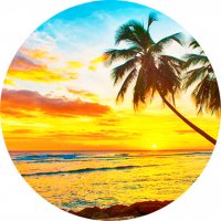 Picture on water-soluble paper Sea-017