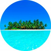 Picture on water-soluble paper Sea-020