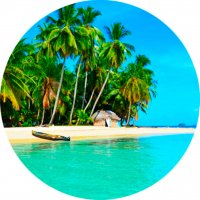 Picture on water-soluble paper Sea-024