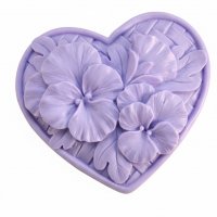 Сердце с фиалками элит-форма