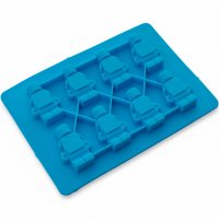 Silicone molds on a plate Lego figures of people