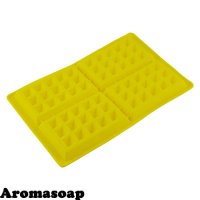 Silicone molds on a plate Belgian waffles