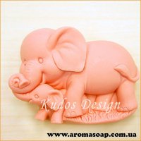 Elephants on the walk silicone mold