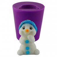 Снеговик в вязаной шапке 3D элит-форма