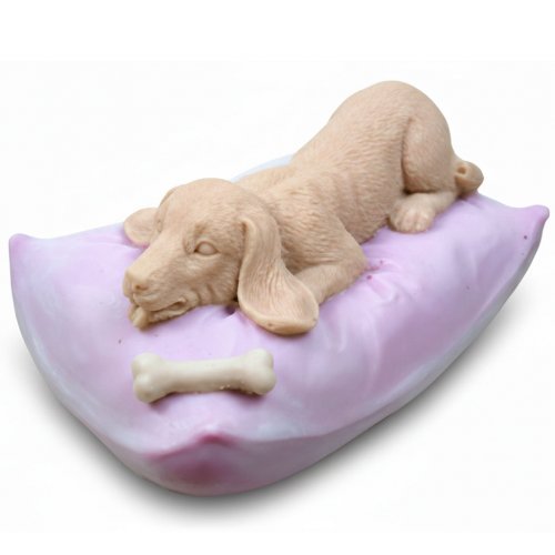 Doggie on a pillow 3D silicone mold