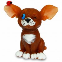 Собачка ушастая с Божьей коровкой 3D элит-форма