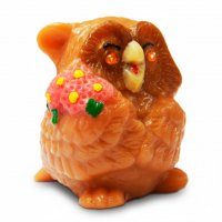 Совушка с букетом 3D элит-форма