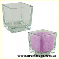 Vase for bulk palm wax candles square 100 ml (glass)