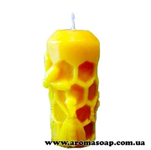 Candle with bee 3D silicone mold