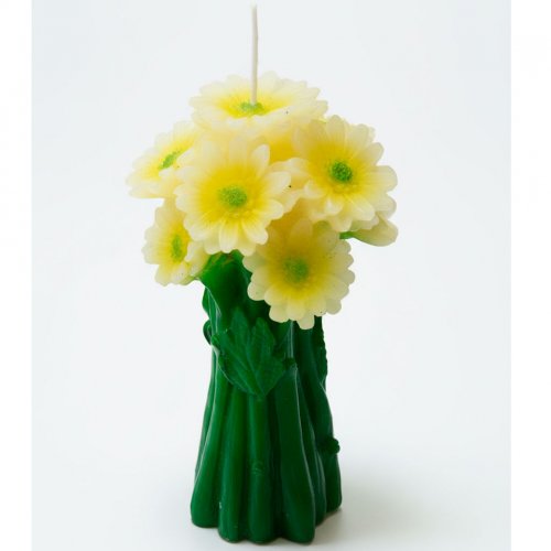 Свеча букет ромашек 3D элит-форма