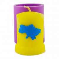 Свеча круглая с картой Украины 3D элит-форма