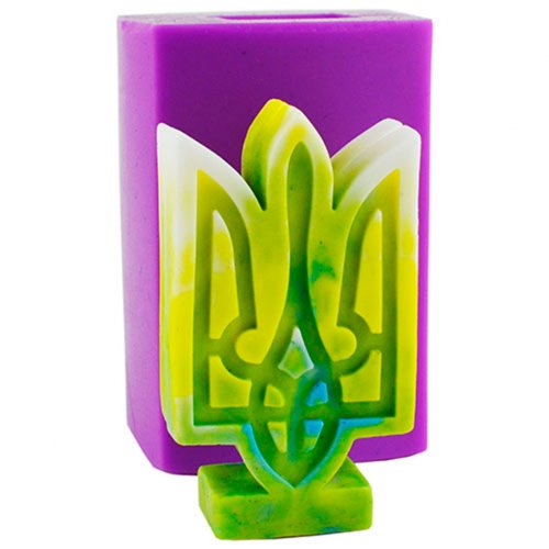 Candle trident on the stand 3D silicone mold
