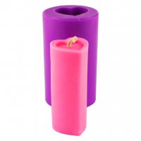 Свеча тубус Сердечко 3D элит-форма