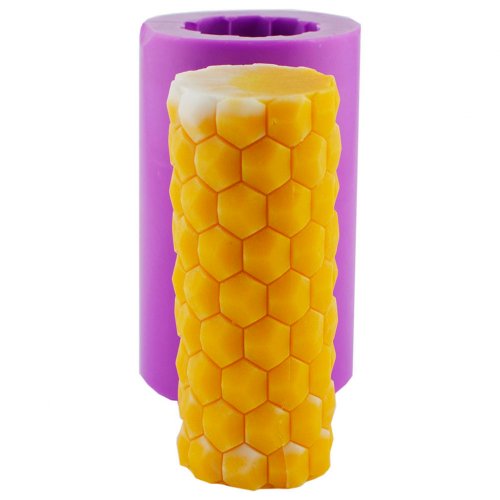 Candle tube pattern 01 3D silicone mold