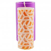 Свеча тубус узор 06 3D элит-форма