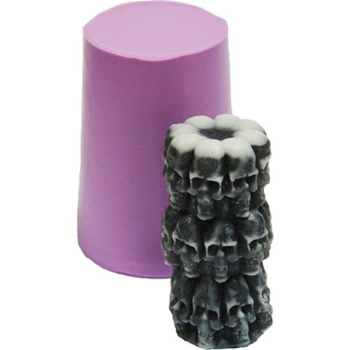 Candle in skulls 3D silicone mold