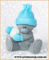 Teddy with snow 3D silicone mold