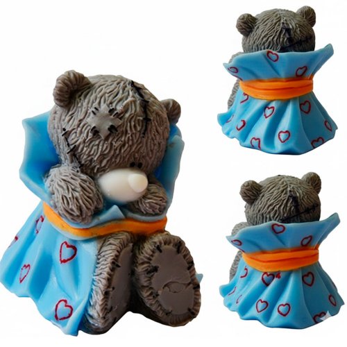 Teddy in the cape 3D silicone mold