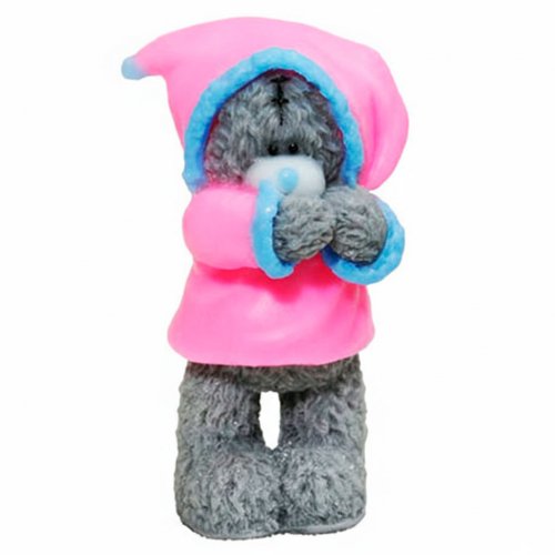 Teddy in winter fur coat 3D silicone mold