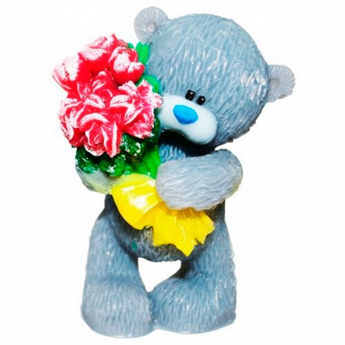 Тедді з букетом 3D еліт-форма