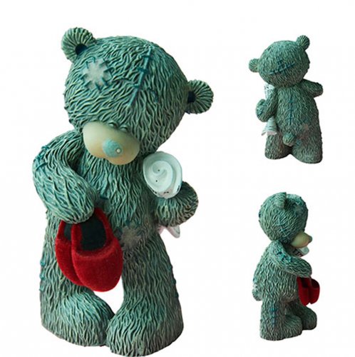 Teddy with newspaper 3D silicone mold