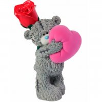 Тедді з серцем і трояндою №2 3D еліт-форма