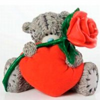 Teddy with heart and rose №1 3D silicone mold