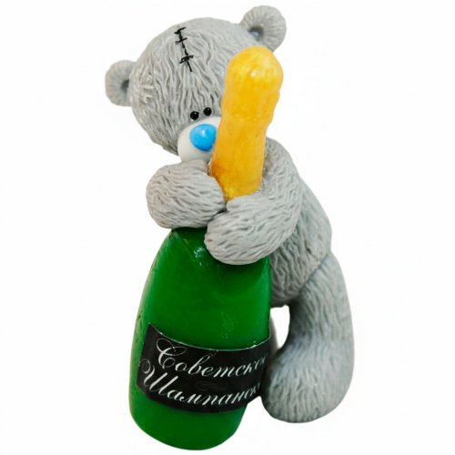 Teddy with Champagne 3D silicone mold
