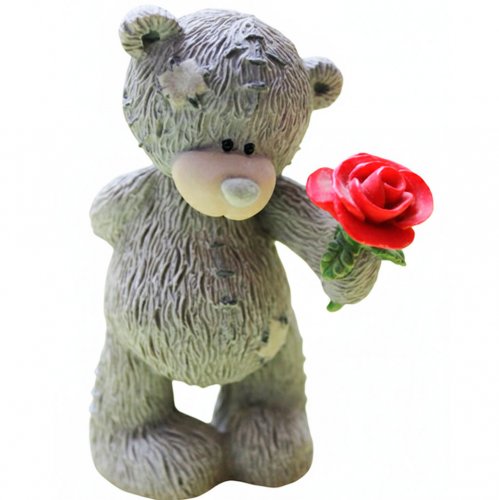 Тедді з трояндою 3D еліт-форма