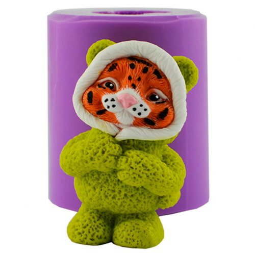 Tiger in pajamas 3D silicone mold