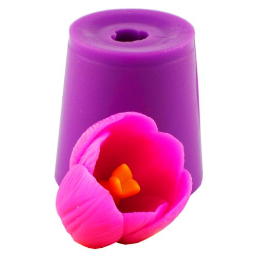 Тюльпан із серединкою розкритий 3D еліт-форма