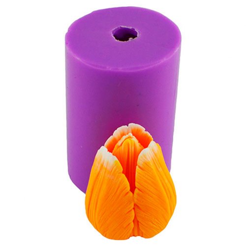 Tulip Verona bud half-opened 3D silicone mold