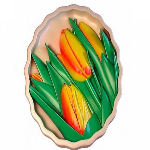 Тюльпани в овалі еліт-форма