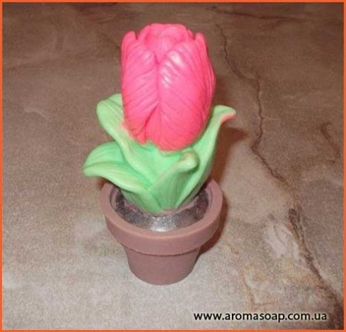 Тюльпан в горщику 3D еліт-форма