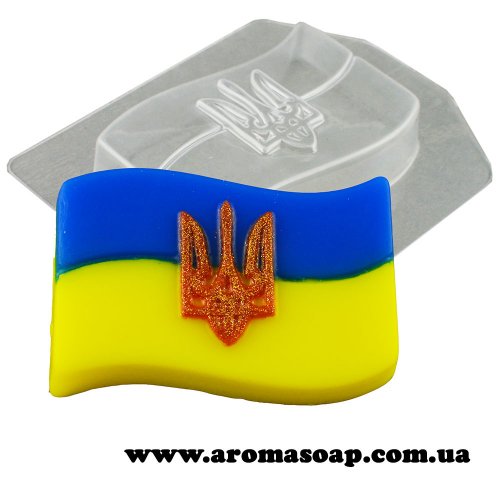 Прапор України з гербом 98 г (пластик)
