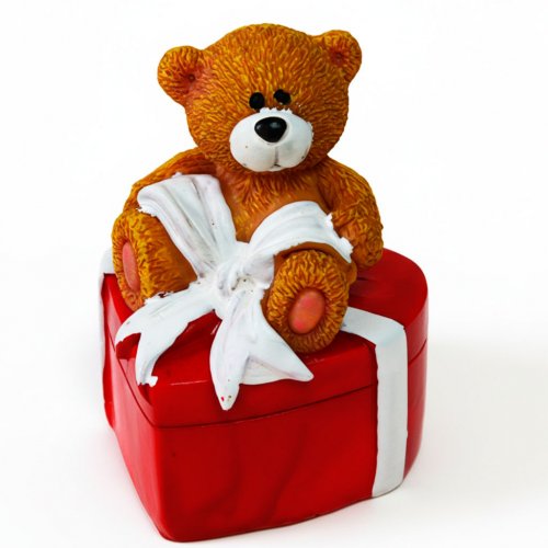 Мишка на сердце с бантом 3D элит-форма