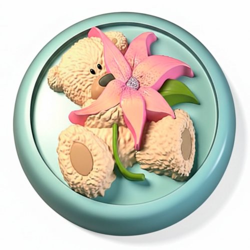 Мишка с цветком элит-форма