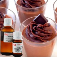 Mousse with dark chocolate fragrance (flavor)