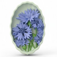 Васильки в овале элит-форма