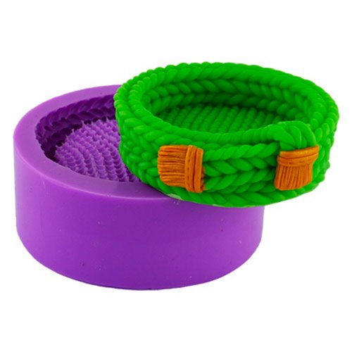 Вязаный шарфик 3D  80 г силиконовая элит-форма