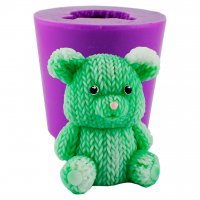 Вязаный Мишка 02 3D элит-форма