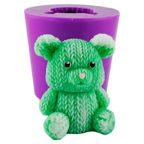 Knitted bear 02 3D silicone mold