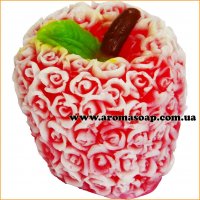 Apple in roses 3D silicone mold