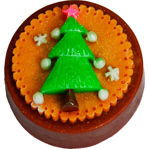 Christmas tree on the circle silicone mold