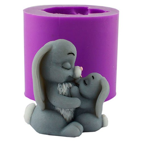 Зайка-мама и зайка-малыш 3D 115 г элит-форма