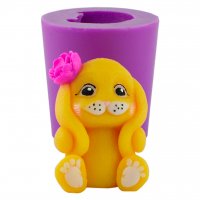 Зайка с цветком 3D элит-форма